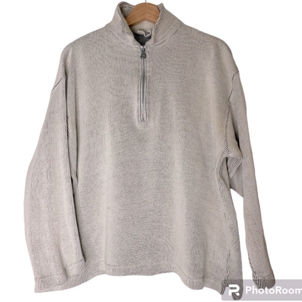 VINTAGE CANYON RIVER BLUES QUARTER ZIP SWEATER SIZE LARGE